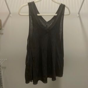 Dark grey free people loose fitting tank